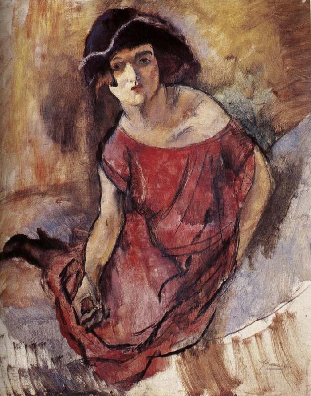 Jules Pascin The beautiful girl from England Norge oil painting art